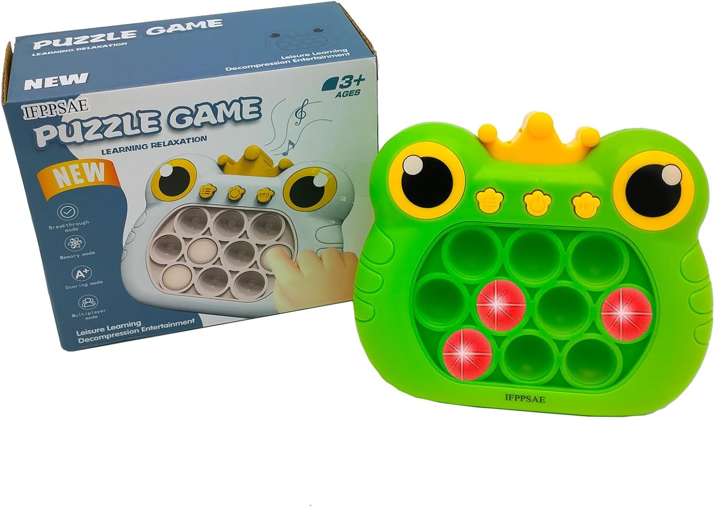 Pop It Fidget Toys Fast Push Game Handheld Game Puzzle Game for Kids 3-12 Birthday Gifts ，Sensory Fidget Toys for Kids and Adult（Green）