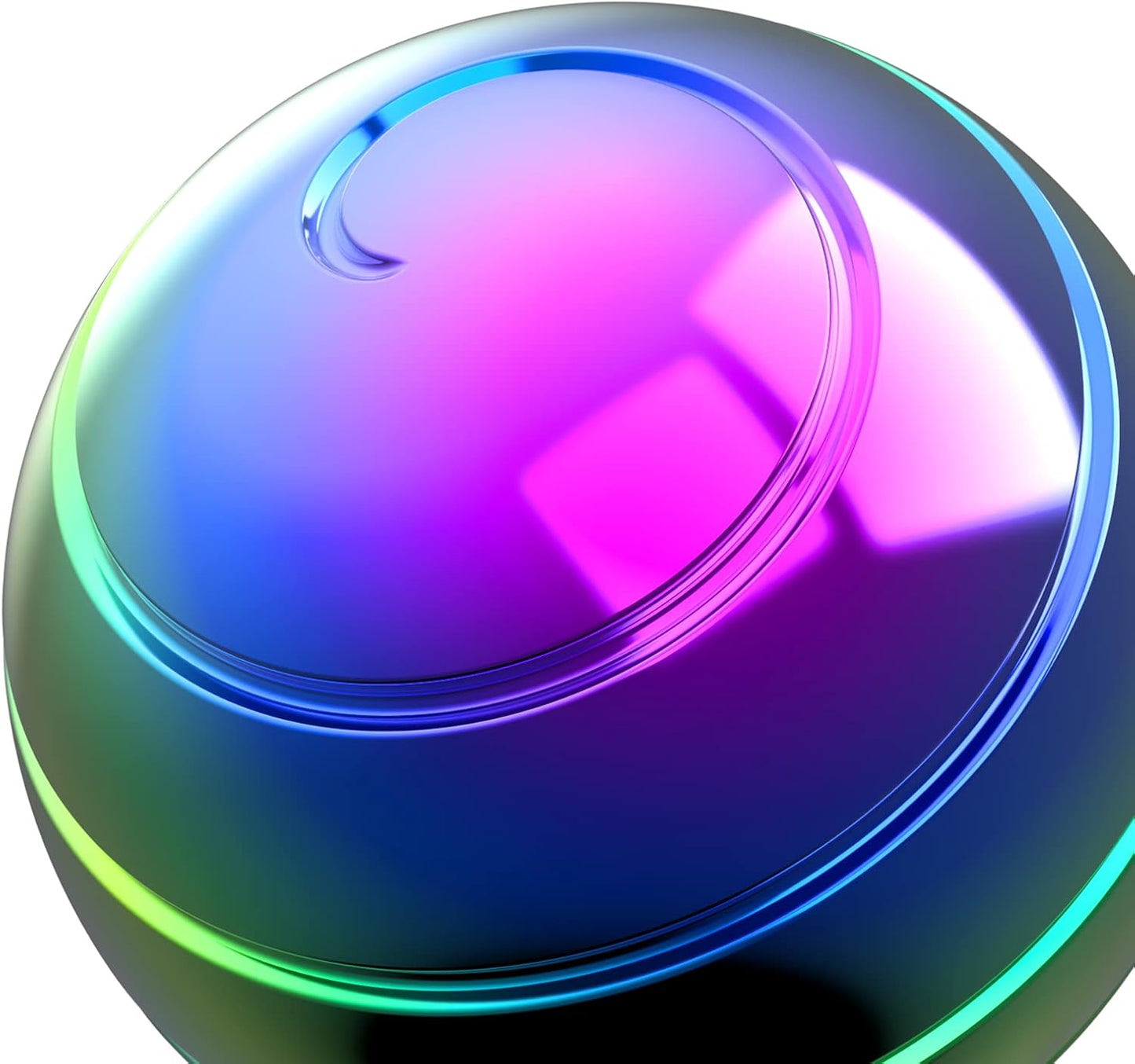 Kinetic Spinning Desk Toy Ball, 1.54'' Fidget Toys Ball for Adults Anxiety ADHD, Optical Illusion Toys for Christmas Birthday (39MM, Rainbow)