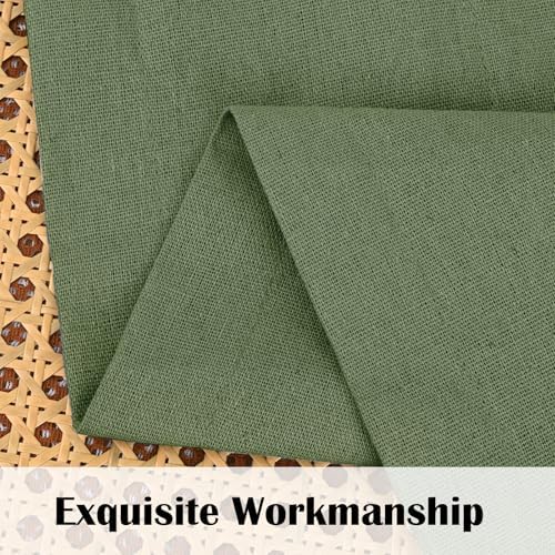 FRAMICS Farmhouse Valance Curtains, Boho Cotton Linen Kitchen Valance, Rustic - Image 4
