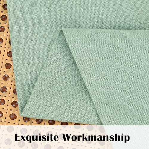 FRAMICS Boho Kitchen Curtains 24 Inch Length, Farmhouse Cotton Linen Tier - Image 5