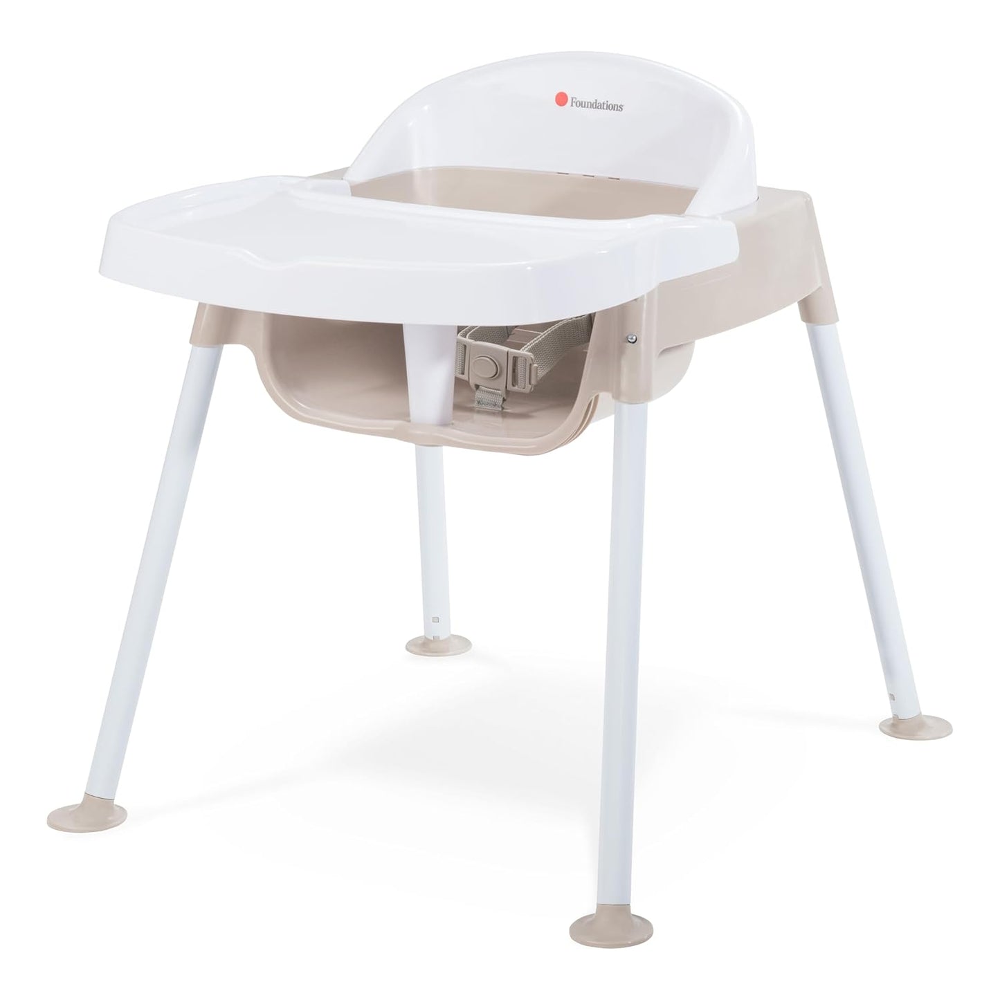 Foundations Secure Sitter Feeding Chairs 3-Pack, No-Tip Feet, 3-Point Adjustable Harness, Removable Tray, Stackable Feeding Chairs (13 inch)