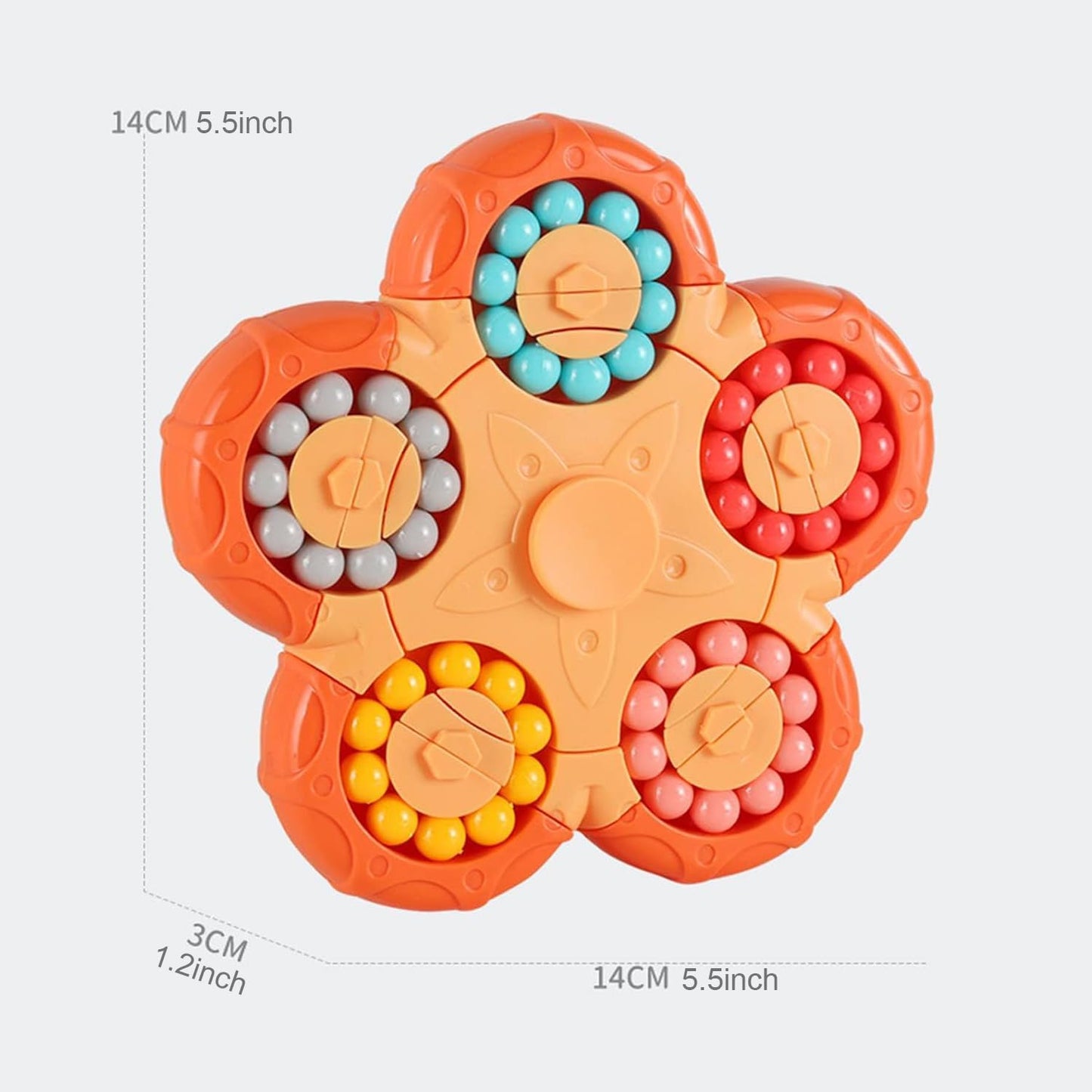 YUDANSI Magic Bean Puzzle Toy, Rotating Magic Bean Fidget Toys 2-in-1, Magic Ball Brain Teaser STEM Game, Gift for Kids Boys Girls Age 3+, 5-7, 8-12, Teen, Adult for Holiday Birthday Graduation Gifts