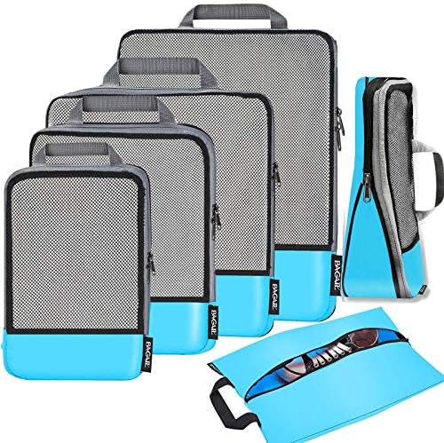 BAGAIL 4 Set/6 Set/8 Set Compression Packing Cubes Travel Accessories by BAGAIL