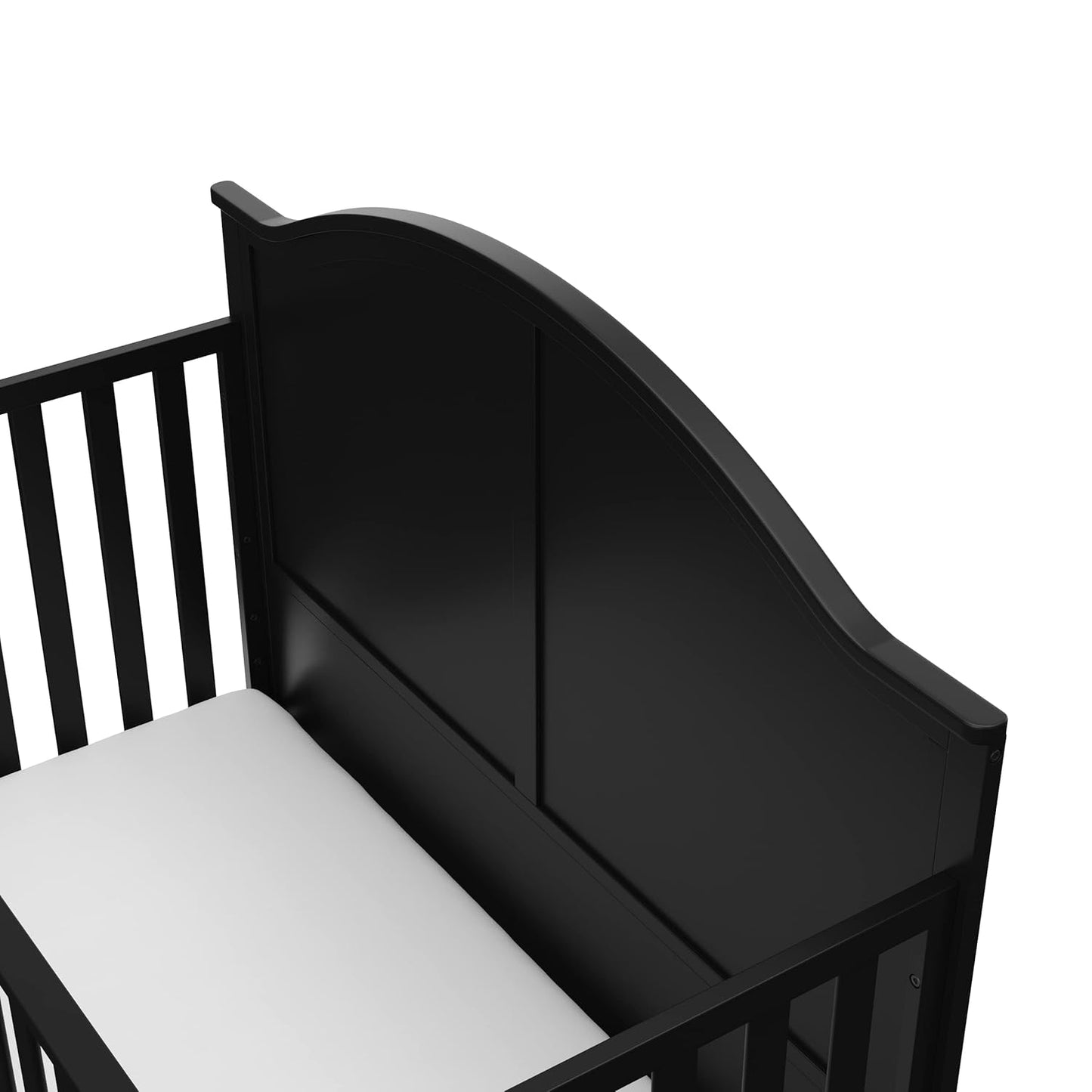 Graco Wilfred Crib and Mattress Nursery Essentials Pack (Black) – GREENGUARD Gold Certified Baby Crib & Crib Mattress, Cribs with Mattress Included, Convertible Crib, Baby Mattresses for Crib
