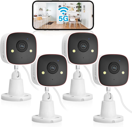 Jennov Outdoor/Indoor Security Cameras 5Ghz/2.4Ghz, 2K HD WiFi/Color Night Vision/Motion Detection /2-Way Audio/IP66 Waterproof Pet Dog Cat Baby Monitor Camera for Home Security
