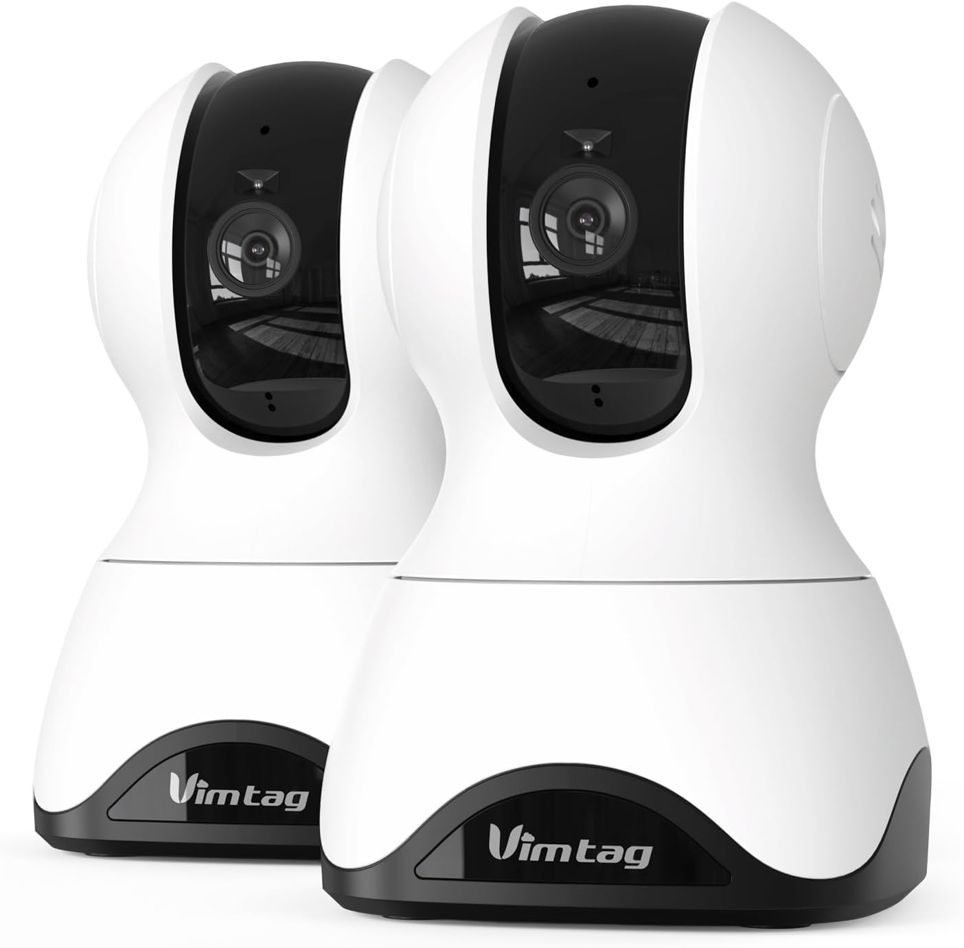 VIMTAG 4K Indoor Cameras for Home Security 2-Pack – Pet, Dog, Cat & Baby Monitor with Phone App, Audio & Speaker, Nanny Cam, 360° View, 5G/2.4G WiFi, Motion Detection, Night Vision, SD/Cloud Storage