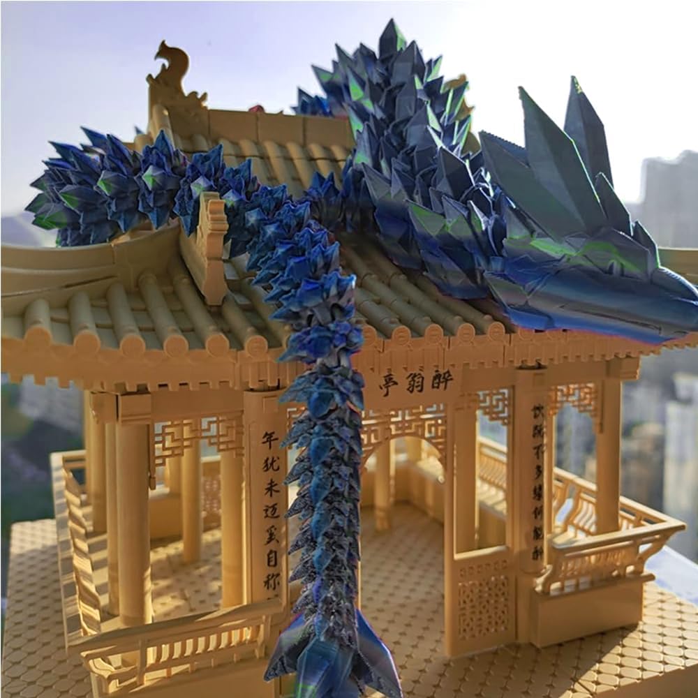 Tfork 3D Printed Dragon Eggs with Dragon Inside Crystal Articulated Fidget Dragon Easter Egg Toy Adults Funny Gift Laser Green