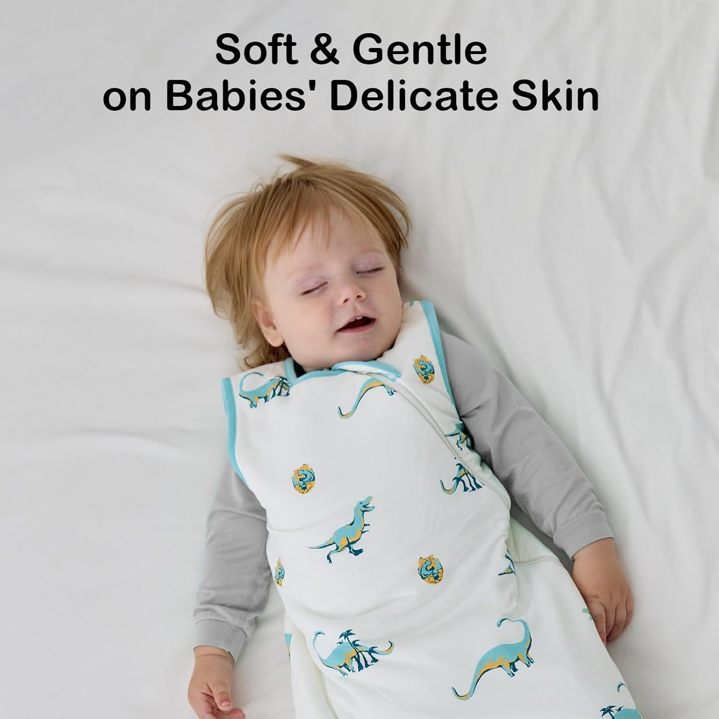 BubblePanda Rayon Made from Bamboo Sleep Sack 18-24 Months 0.5 Tog Soft Lightweight Toddler Sleep Sack 2t for Babies 2-Way Zipper Wearable Blanket Baby 18 Months
