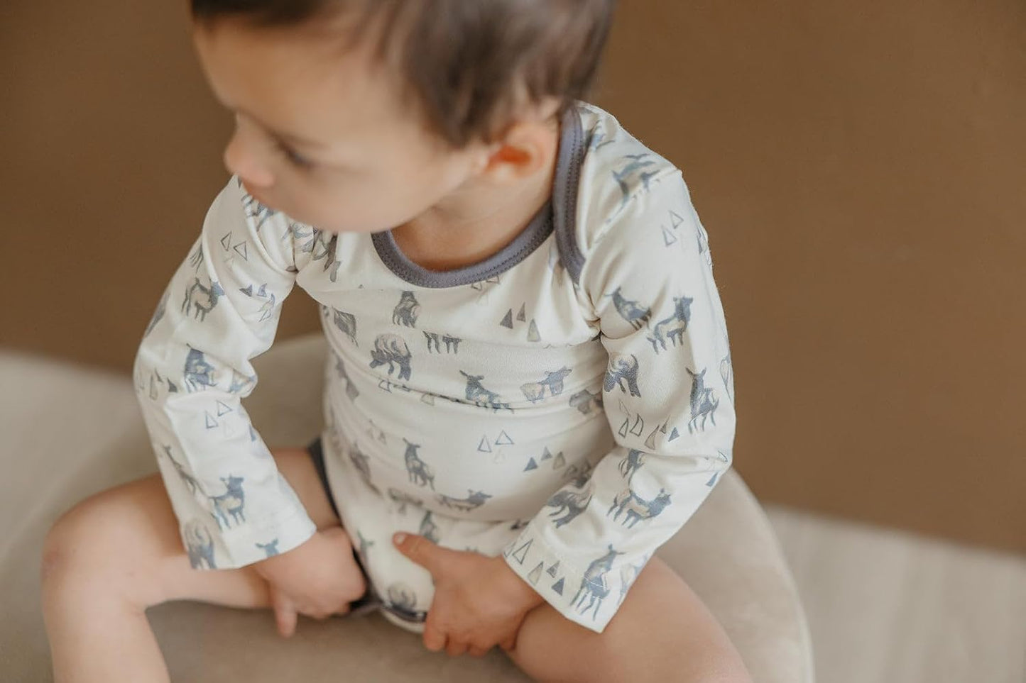 Copper Pearl Long Sleeve Bodysuit Baby: Ultra Soft Baby for Newborns, Boys, and Girls - Stylish, Comfortable, Overlap Shoulders, Premium Knit Fabric - 12-18 Months, Cody