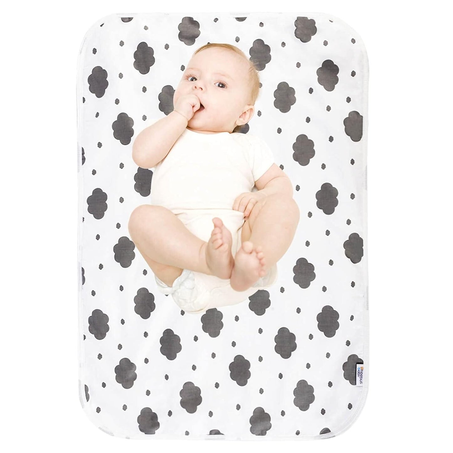 Baby Diaper Changing Pad, 21 5/8" x 31.5" Waterproof Changing Pad Liners - Reusable Soft and Absorbent Portable Changing Mat(Cloud1PCS)