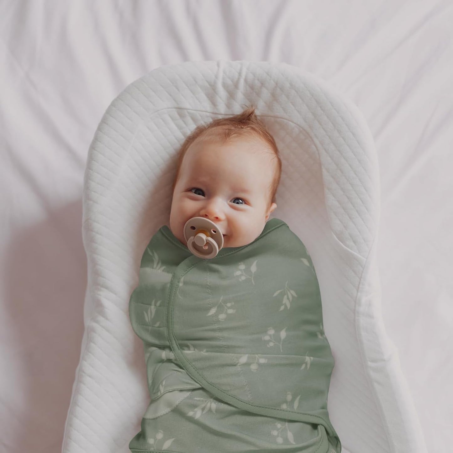 Baby Swaddle Sacks, 3-Pack Newborn Organic Cotton Swaddle Wrap, Adjustable Swaddling Blankets, Nursery Swaddling Essentials for Newborn 0-3 Months, Infant Shower Items Gift (Leaves & Trees)