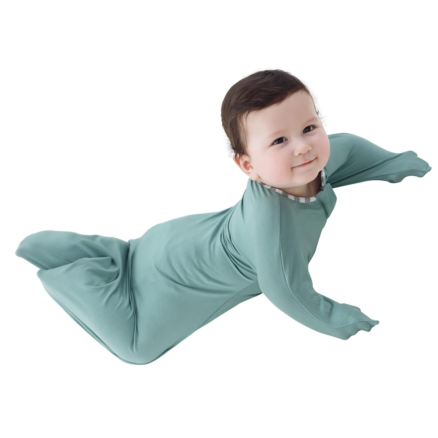 PuppyPaws Baby Sleep Sack, Transition Swaddle, Sleep Sack 6-9 Months, Wearable Blanket Baby with 2-Way Zipper, Swaddles for Newborns Summer, 95% Rayon derived from Bamboo, 5% Spandex