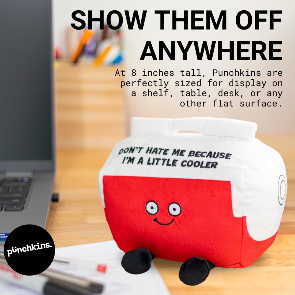 Cake Slice Foodie Plushie, Funny Meme Gift, Comical Plush Collectible, Weighted Base for Display