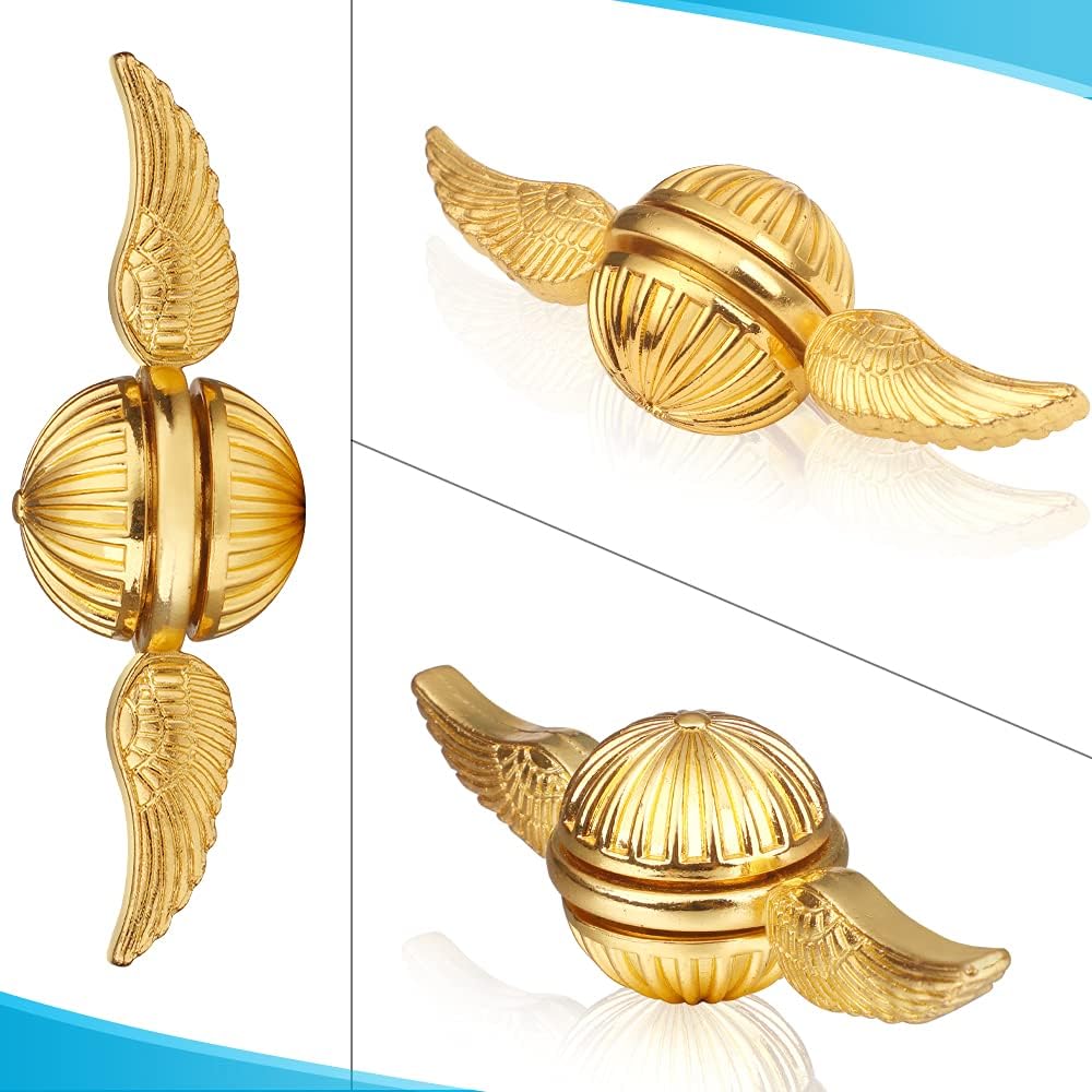 Golden Fidget Spinner for Kids Adults, Metal Orb Ball Toy, Sphere Fidget Hand Finger Spinner Ball for Boys Girls, Desk Office Toys Decoration Classroom Stress Relief Gift for Birthday Christmas