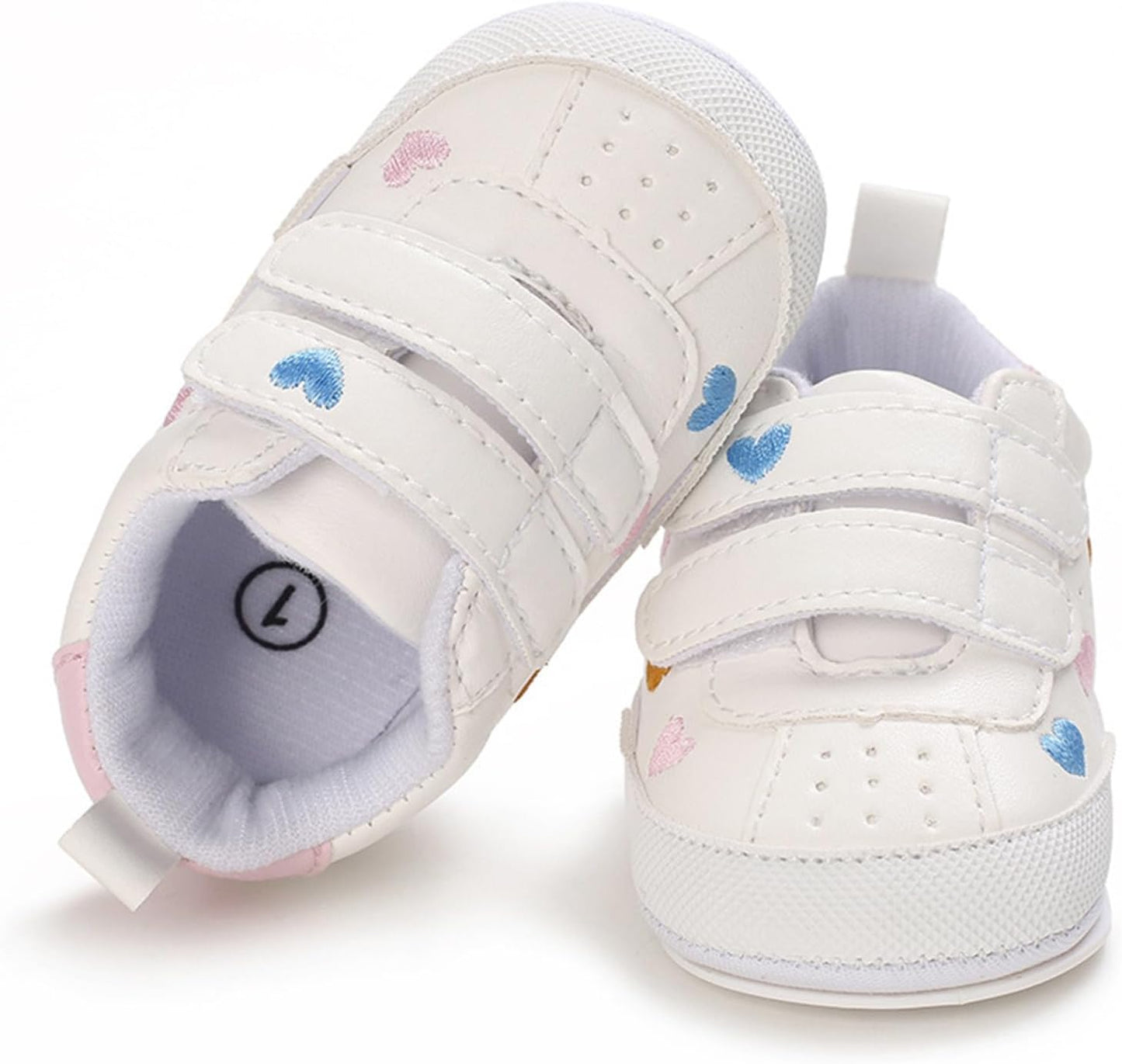 SOFMUO Baby Boys Girls High Top Ankle PU Leather Sneakers Soft Rubber Sole Infant Moccasins Newborn Oxford Loafers Anti-Slip Toddler Wedding Uniform Dress Shoes
