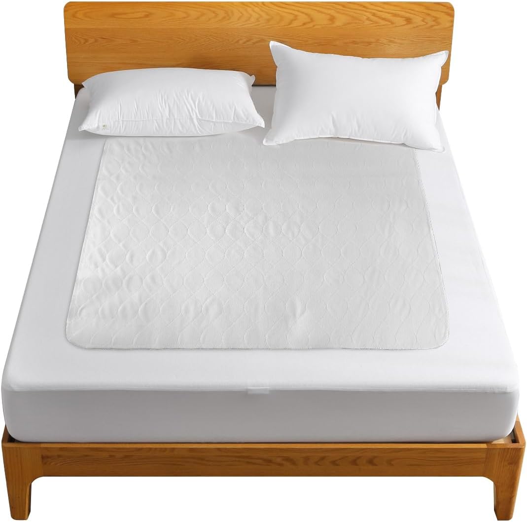 Bamuho Bed Pads for Incontinence Washable Extra Large 2 Pack 44" x 52", Waterproof Adult Large Bed Pads with 4 Layers of Protection, Fits Full to King Size Beds