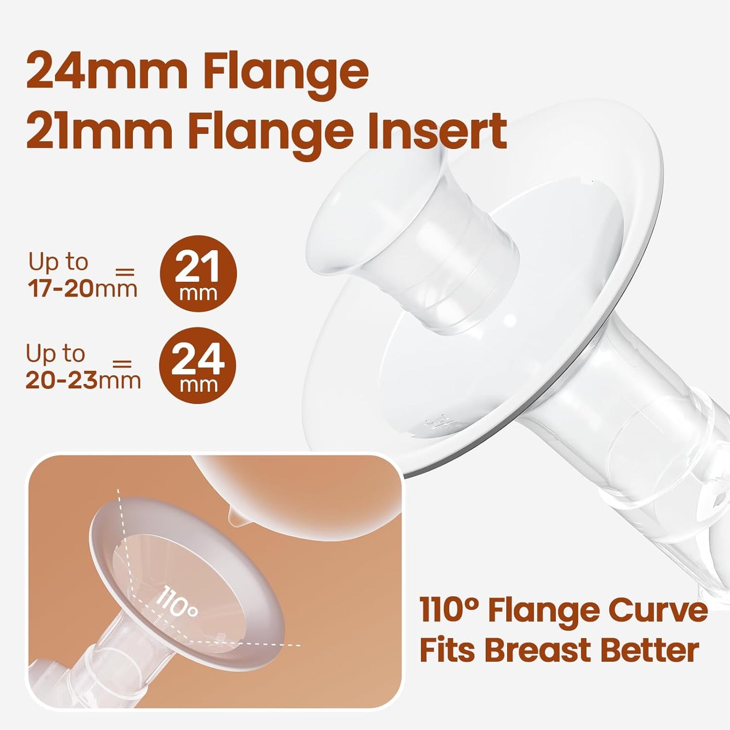 NCVI 8128 Electric Double Breast Pump Breastfeeding with 4 Modes 9 Levels, Rechargeable Pump Machine Strong Suction for Bigger Breast with 21/24mm Flanges Parts, Anti-Backflow Non-Spill and Low Noise