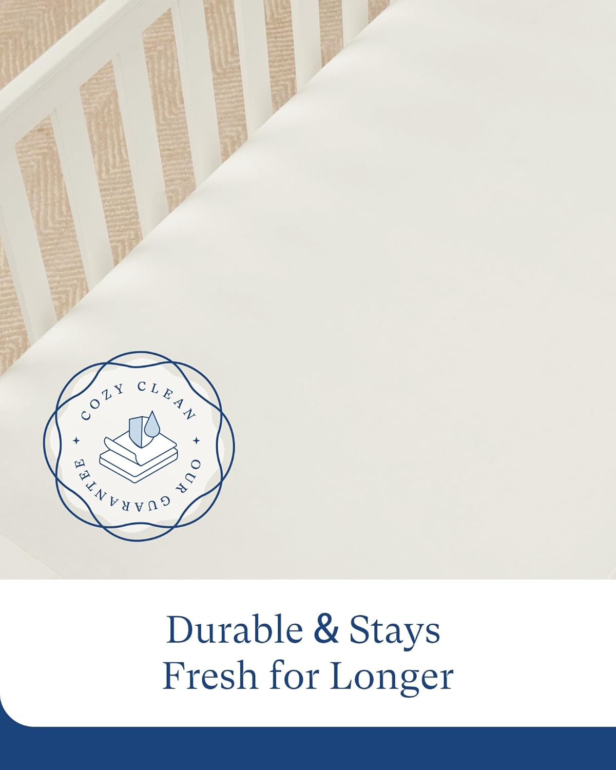 Supersoft Pack N Play Sheets, Premium Bamboo Viscose Mini Crib Sheets, 5'' Deep Pocket 2-Pack