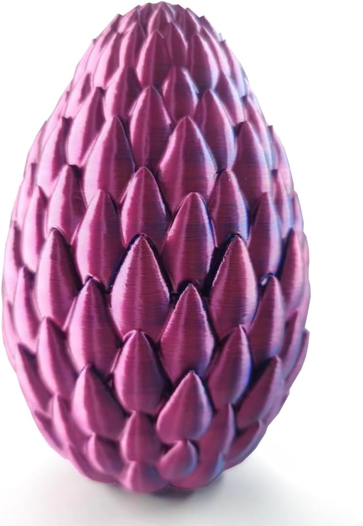3D Printed Dragon in Egg,Full Articulated Dragon Dragon with Dragon Egg,Flexible Joints Suitable for Administrative Desk (Blue&Violet)