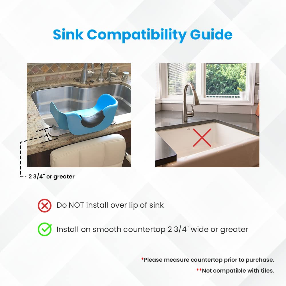 Shampoo Buddy Portable Hair Wash Basin for Children, Toddlers, Kids, Teens | Portable Shampoo Bowl for use on Bathtub or Sink (Blue)