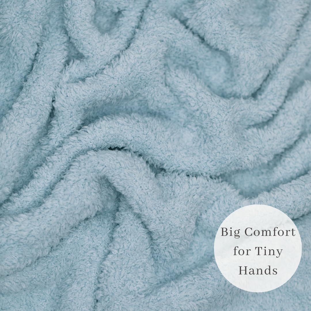 SARANONI Bamboni Luxury Baby Blanket, Breathable & Soft Plush for Infant Boys & Girls (Light Blue, Mini 15” x 20”)
