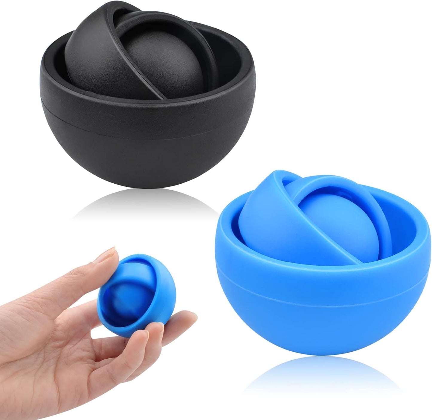 Fidget Toy Adults 2PC, Fidget Spinner Sensory Toys for Kids with Autism, Cool Gadgets Gifts for Boys Girls Teens Kids, Quiet Office Desk Toy ADHD Stress Relief Finger Toy