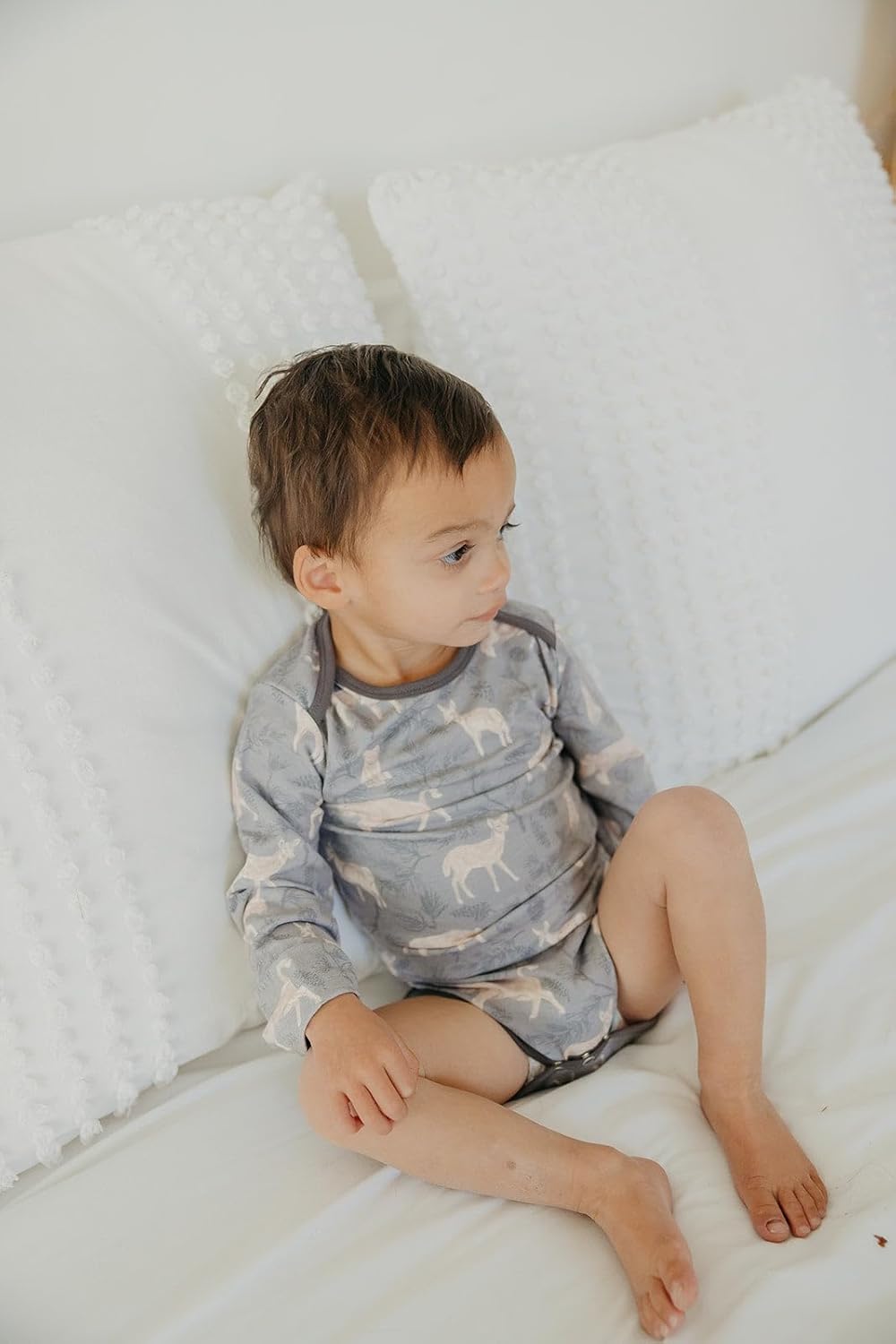 Copper Pearl Long Sleeve Bodysuit Baby: Ultra Soft Baby for Newborns, Boys, and Girls - Stylish, Comfortable, Overlap Shoulders, Premium Knit Fabric - 18-24 Months, Timber