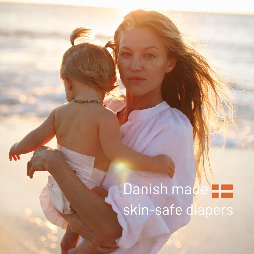 Joonya Baby Diapers, Size 4 L (15-31 lb) - 1 Bag of 25 - New Range - NonToxic, Eco-Friendly, Ultra Slim, Overnight Use - Made in Denmark