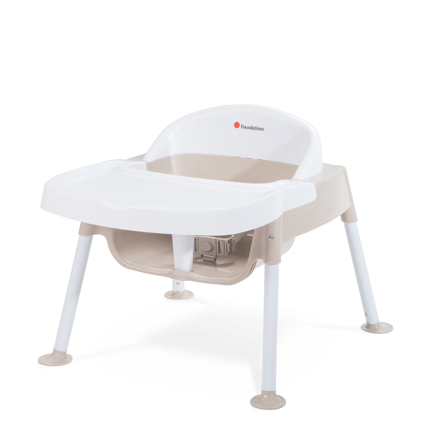Foundations Secure Sitter Feeding Chairs Multipack, No-Tip Feet, 3-Point Adjustable Harness, Removable Tray, Easy to Clean, Stackable Feeding Chairs, 3 Pack (7 inch)