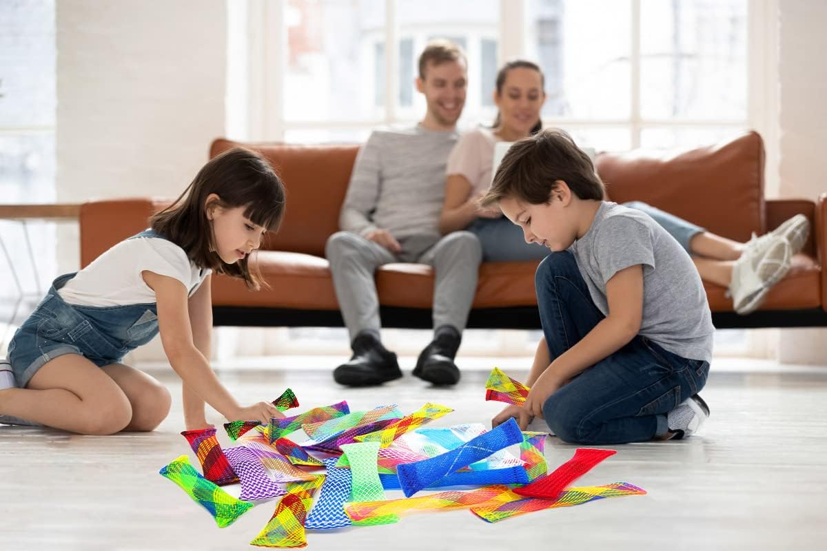 44 Pack Marble Mesh Fidget Toys,Fidget Toy Mesh and Marble Stress Relieve and Anxiety for Children and Adults, Stress Relieve Toy, Focus Enhance