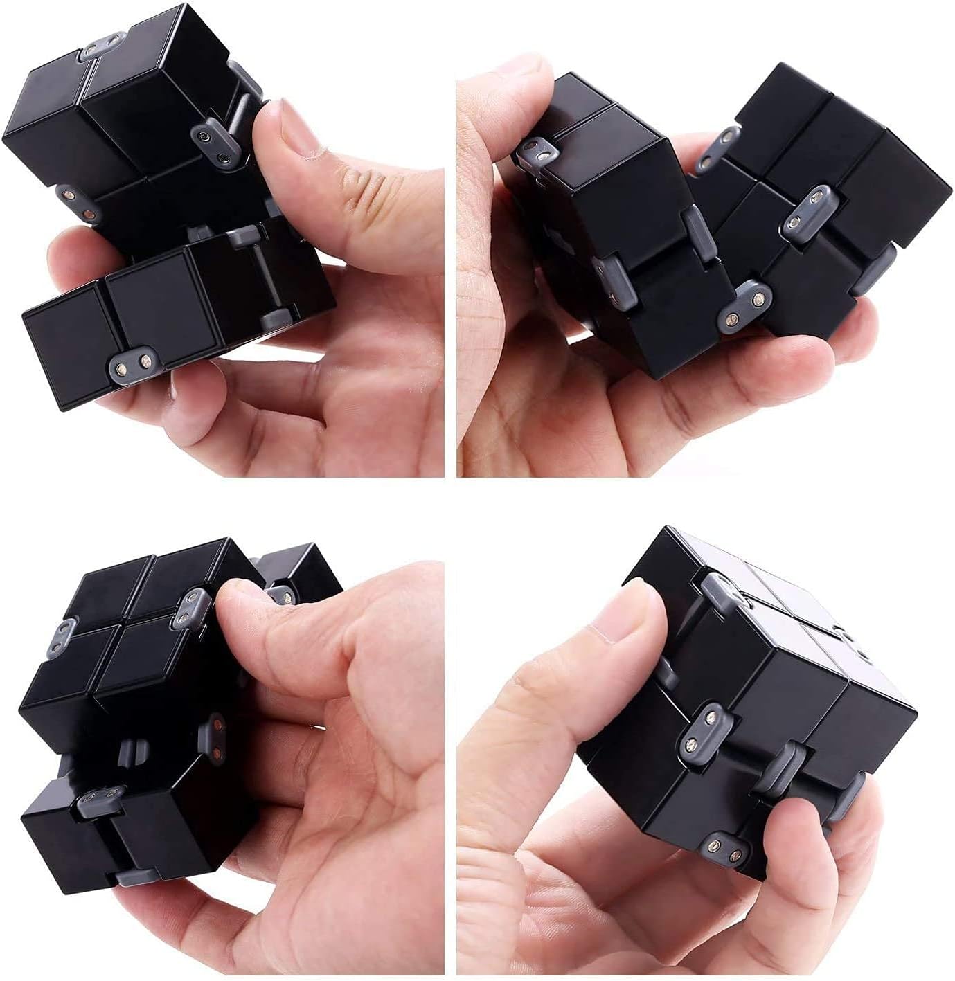 Cool Mini Hammer Fidget Spinner Transform Fingetip Spinner Metal for Kids Adults, Sensory Fidget Toy Infinity Cube Block, Fidgit Desk Toy, Anti Stress Anxiety Relief Stuffer Gifts for