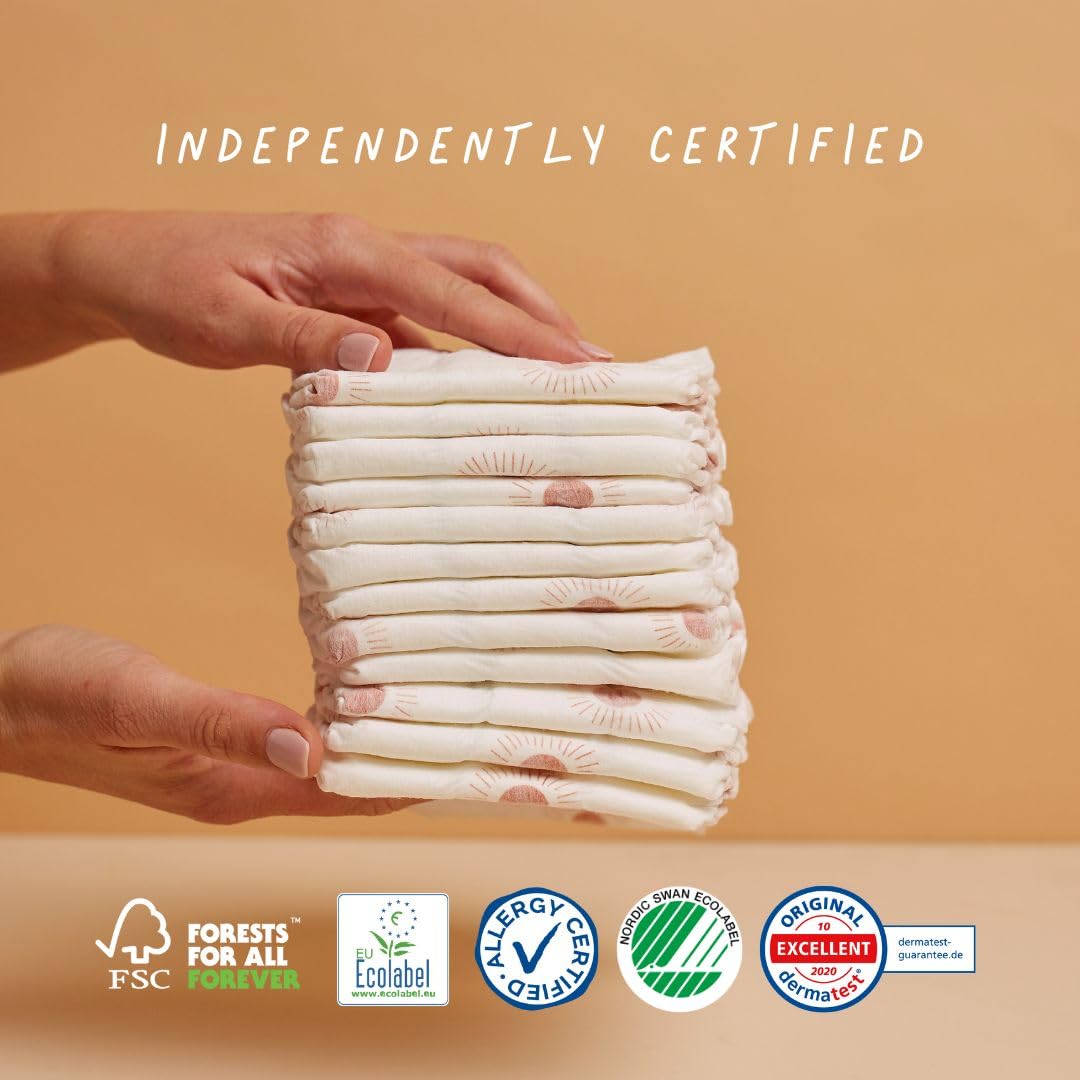 Joonya Baby Diapers, Size 1 XS (4-9 lb) - 1 Bag of 32 - New Range - NonToxic, Eco-Friendly, Ultra Slim, Overnight Use - Made in Denmark
