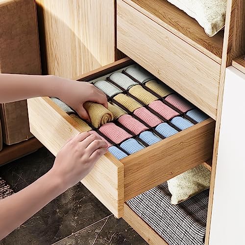 joyoldelf Sock Drawer Organizer Divider Underwear Organizer 24-cell Fabric - Image 6