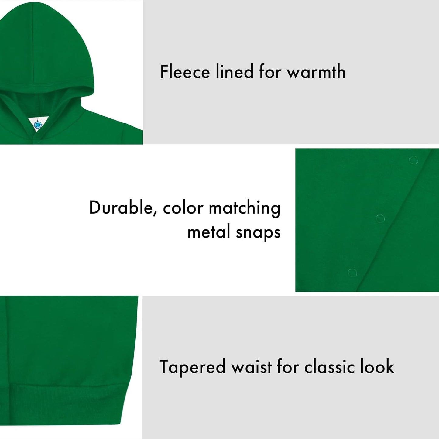 Creative Knitwear College Baby Snap Hooded Jacket - Team Logo, Multiple Colors, for Boys & Girls, (0-24 Months)