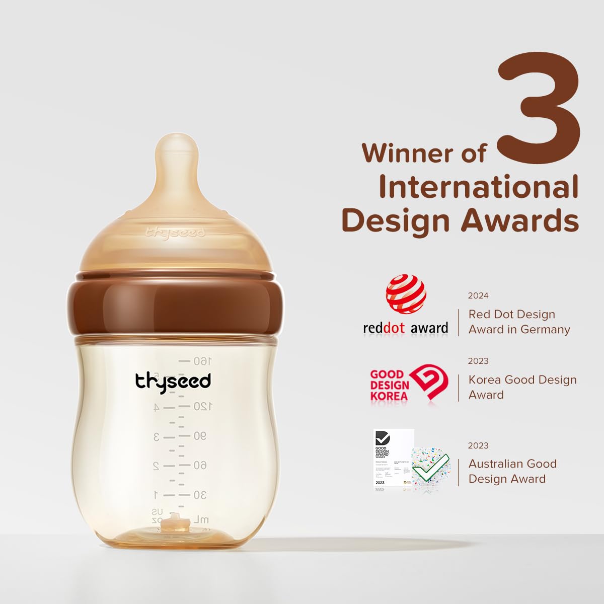 PPSU Natural Anti-Colic Baby Bottles | Newborn Breast Like Nursing Bottle for Breastfed Babies with Nipple(3-7 Months),8oz,1pack