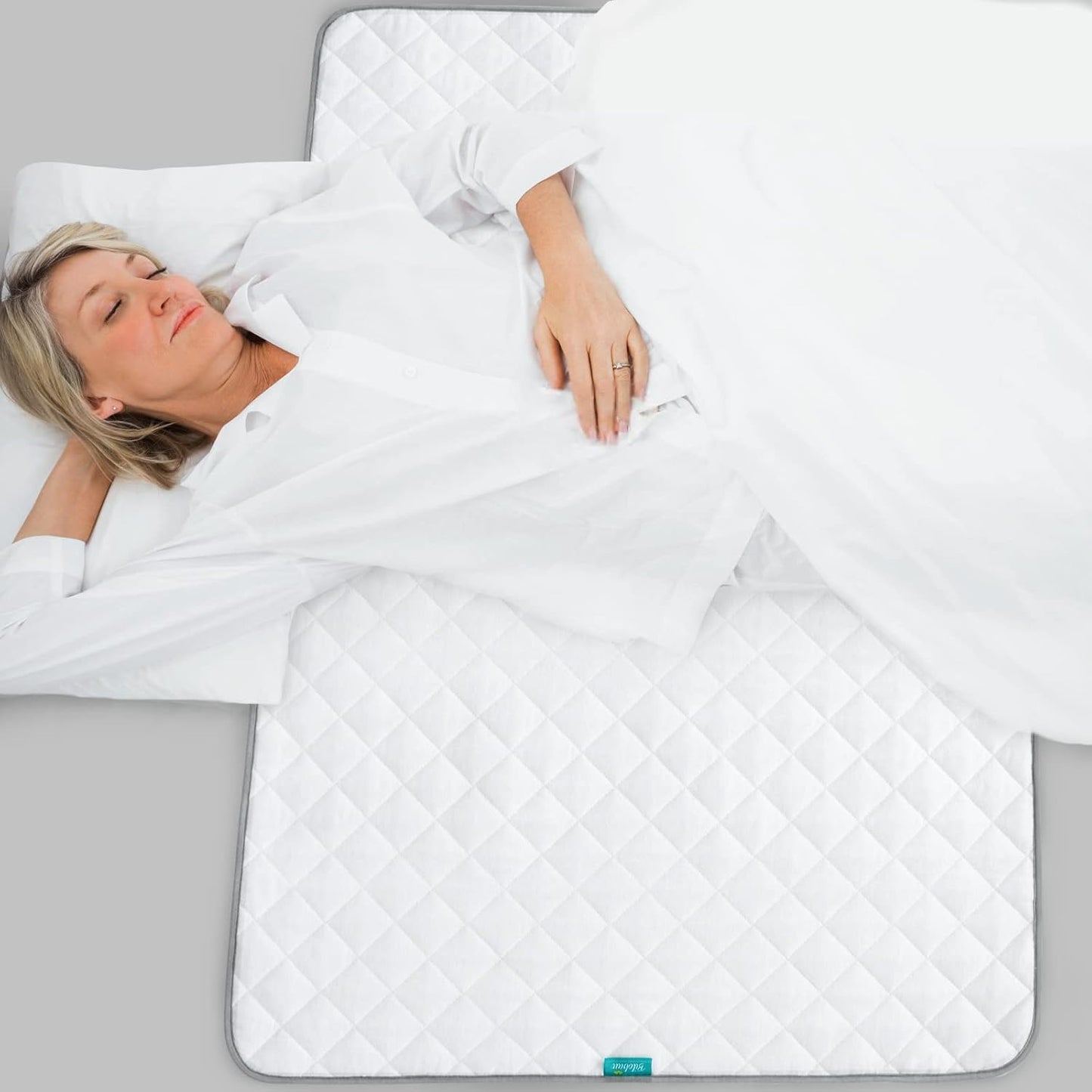 Waterproof Crib Mattress Protector 34" x 52", Non-Slip & Sturdy Mattress Pad, 4 Layers Incontinence Bed Mat for Children Adults, Pets Training Pee Pad, White