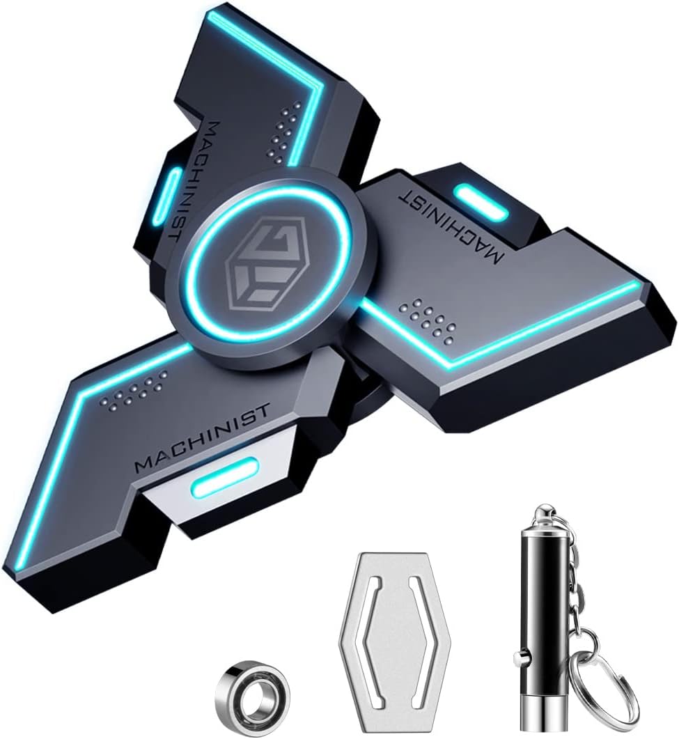 INNÔPLUS Fidget Spinners for Kids, Fidget Toys for Kids,Metal Fidget Spinner with Luminous Light Stress Relief, Spinner Absorb Light Then Release in Dark