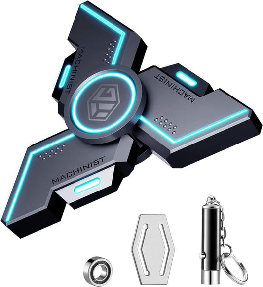 INNÔPLUS Fidget Spinners for Kids, Fidget Toys for Kids,Metal Fidget Spinner with Luminous Light Stress Relief, Spinner Absorb Light Then Release in Dark