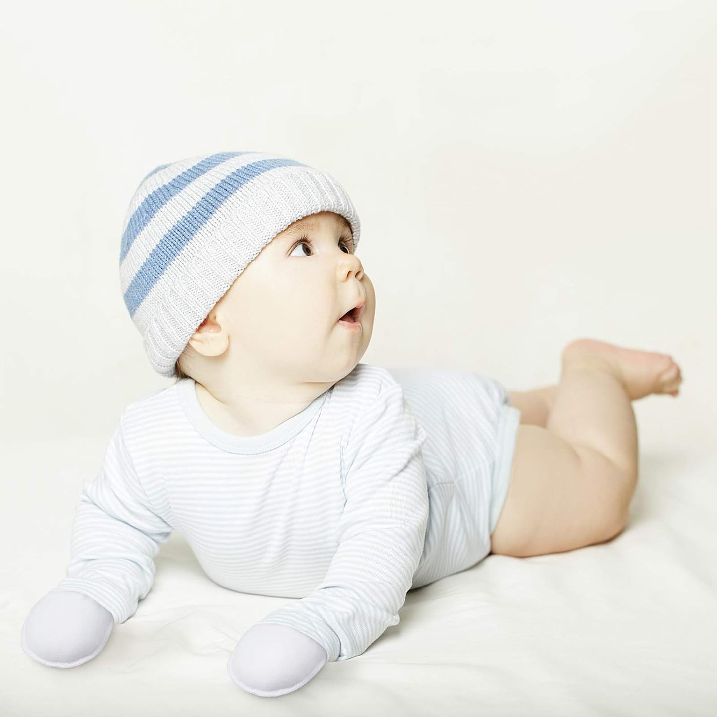 9 Pairs Newborn Baby Boys Girls Mittens 0-6 Months Infant Toddler Mittens No Scratch Solid Color Gloves
