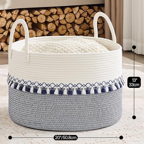 KAKAMAY Large Blanket Basket - Image 3