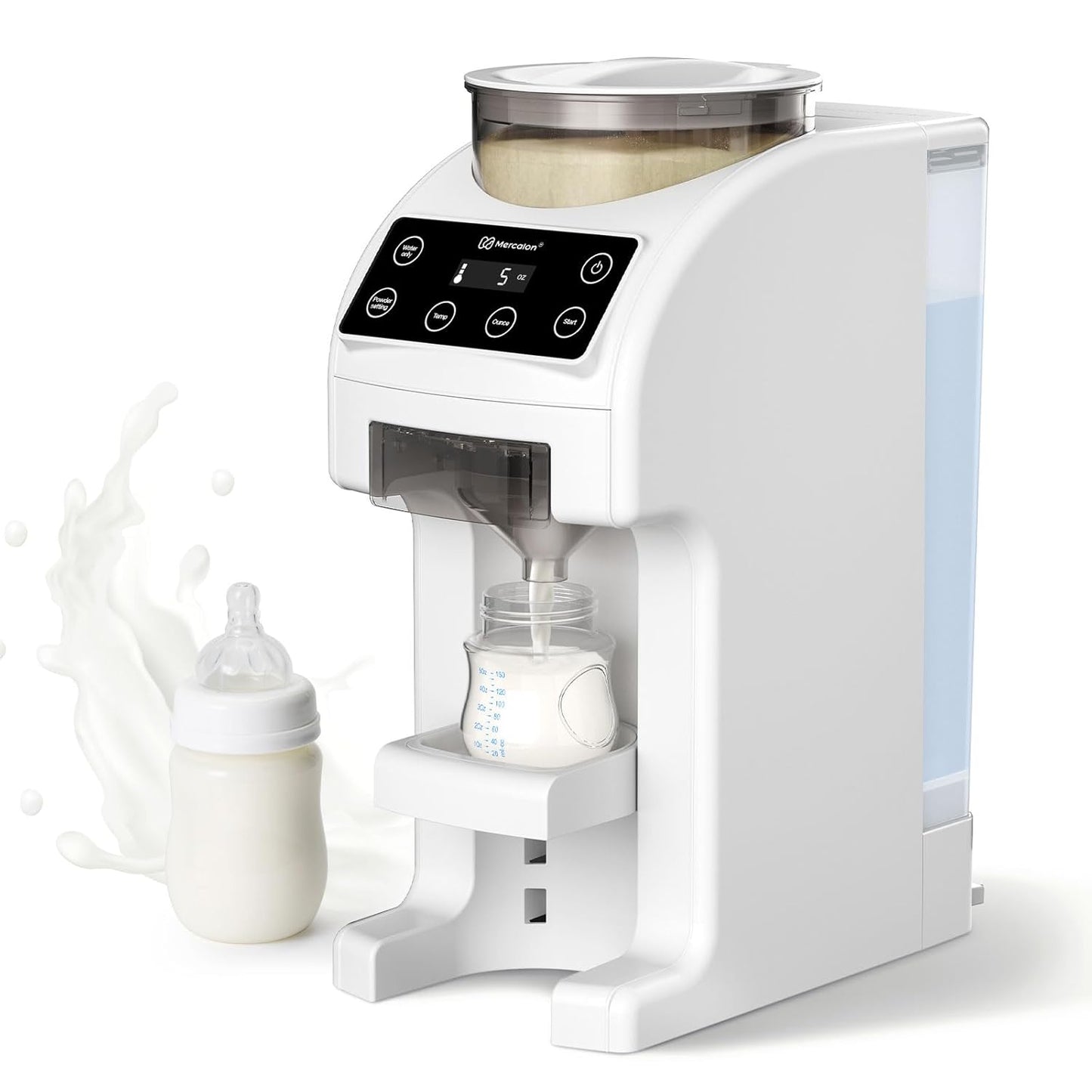 Instant Formula Maker, Fast and Customizable Formula Dispenser Machine with Accurate Temperature Control for Baby, Automatic Powder Blending for All Brands of Bottles and Formula, White