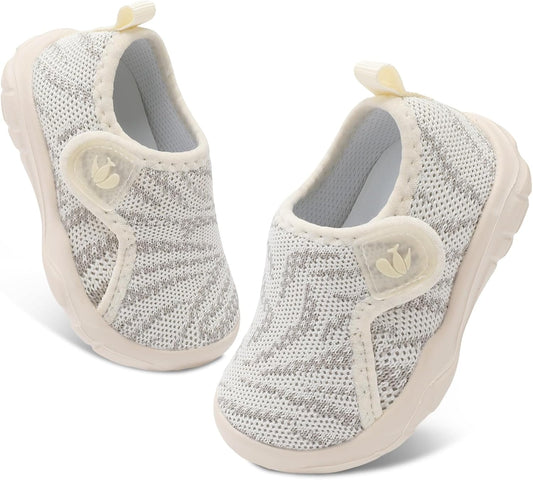 FEETCITY Baby Shoes Boys Girls First Walking Shoes Infant Sneakers Lightweight Slip On Shoe