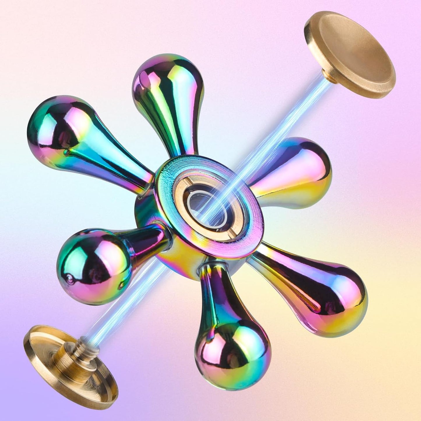 ATESSON Fidget Spinners Toy,Ultra Durable Stainless Steel Bearing High Speed 2-5 Min Precision Brass Metal Finger Spinner,EDC ADHD Stress Relief Anxiety Relieves Reducer for Kids and Adults