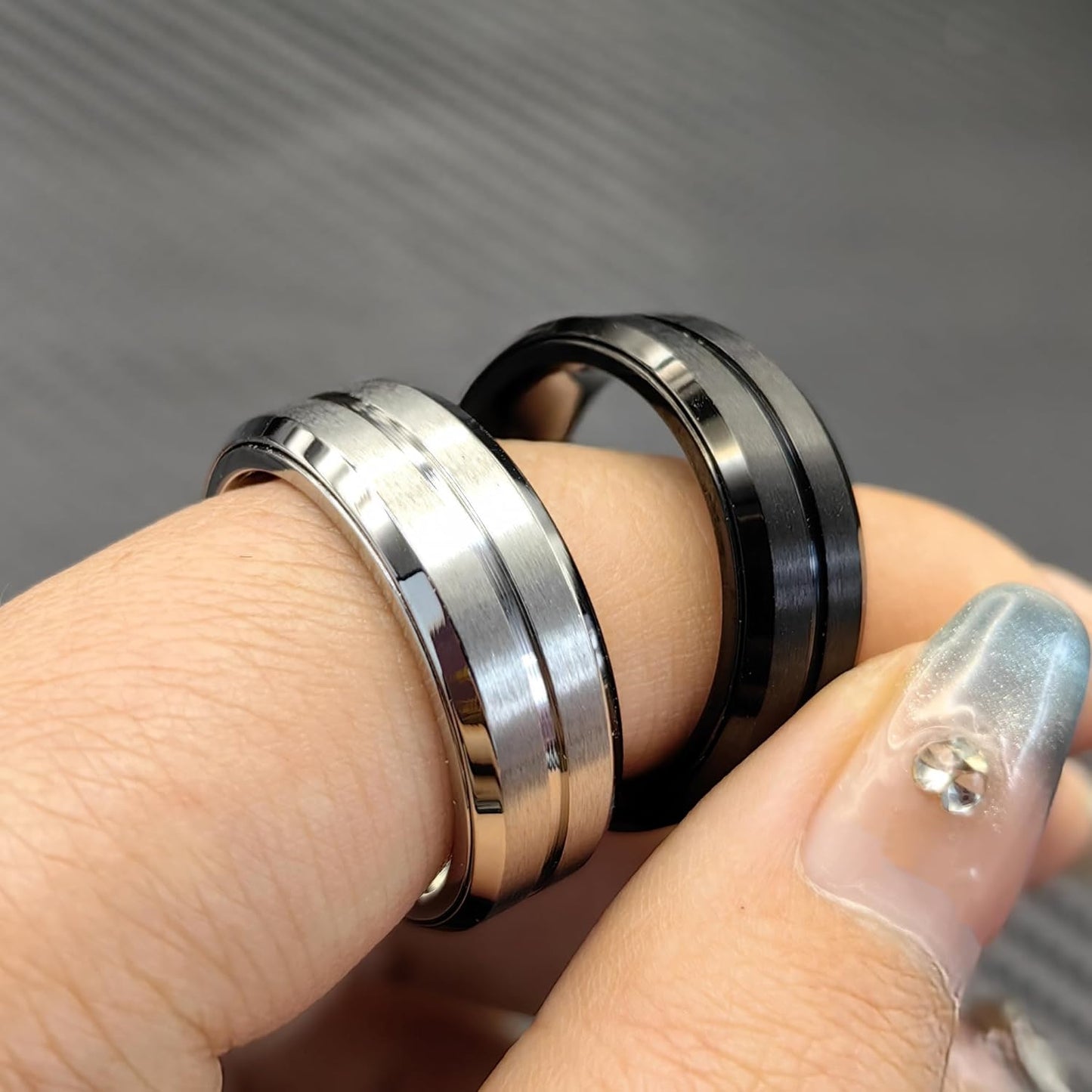 EDC Fidget Slider Fidget Toy Adult Stress Relief Metal Ratchet Ring Jewelry ADHD Recreational Fidget Toy Tactile Coin (Silvery, 14)