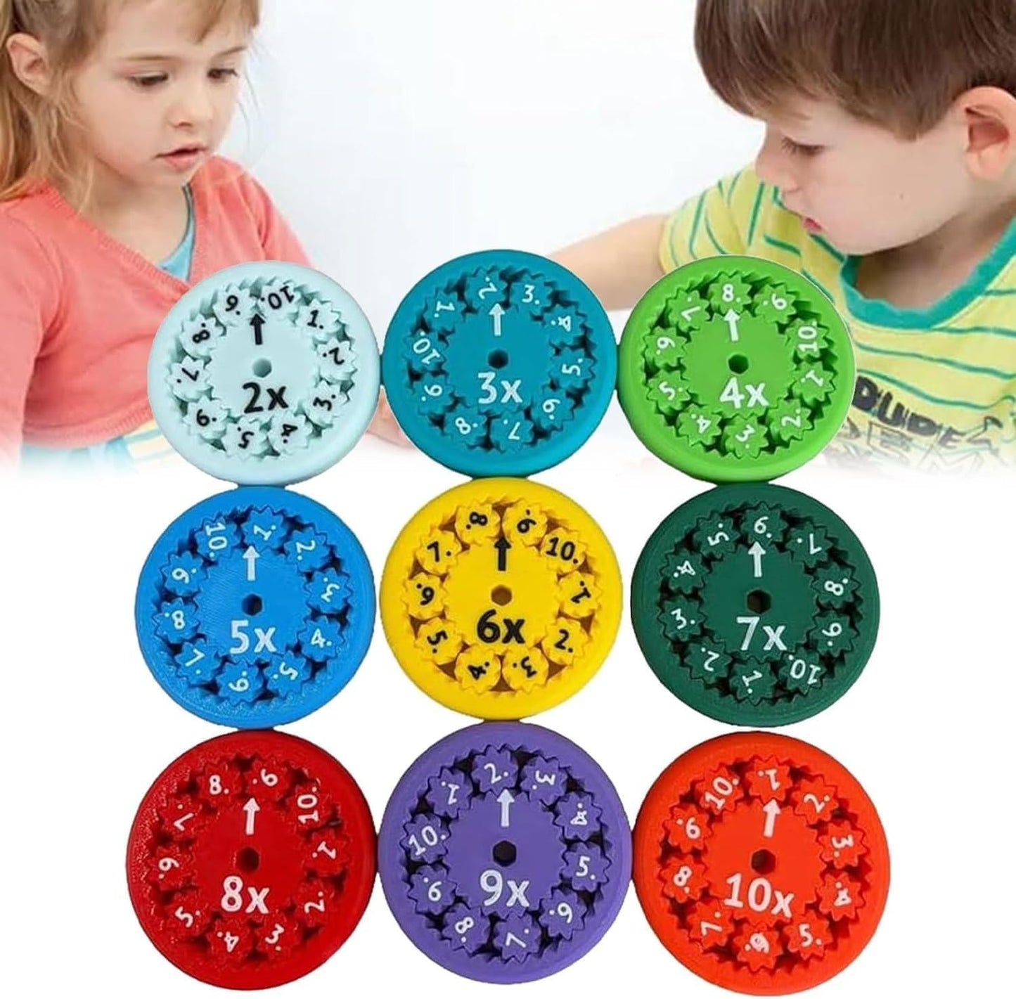 Math Fidget Spinners - 2024 New Math Fact Fidget Spinners, Math Spinner Toy for All The Stimmers - Fidgeters Who are Learning Math, Division and Multiplication, Learning & Education Toys (Plastic)