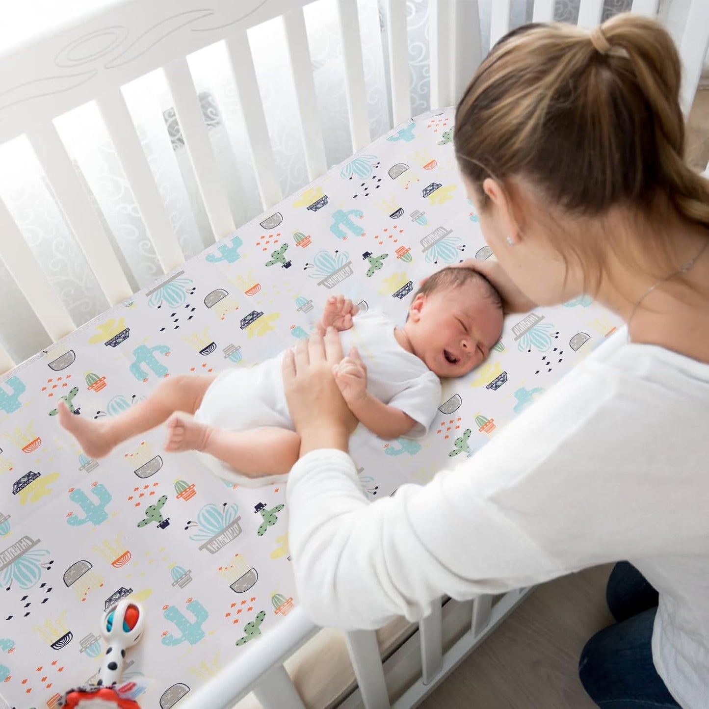 Baby Diaper Changing Pad Waterproof Portable Changing Pad 3 Pack Washable Mattress Pad Reusable Under Pads Changing Pad Liners for Travel 27.5 x 37.8 inches