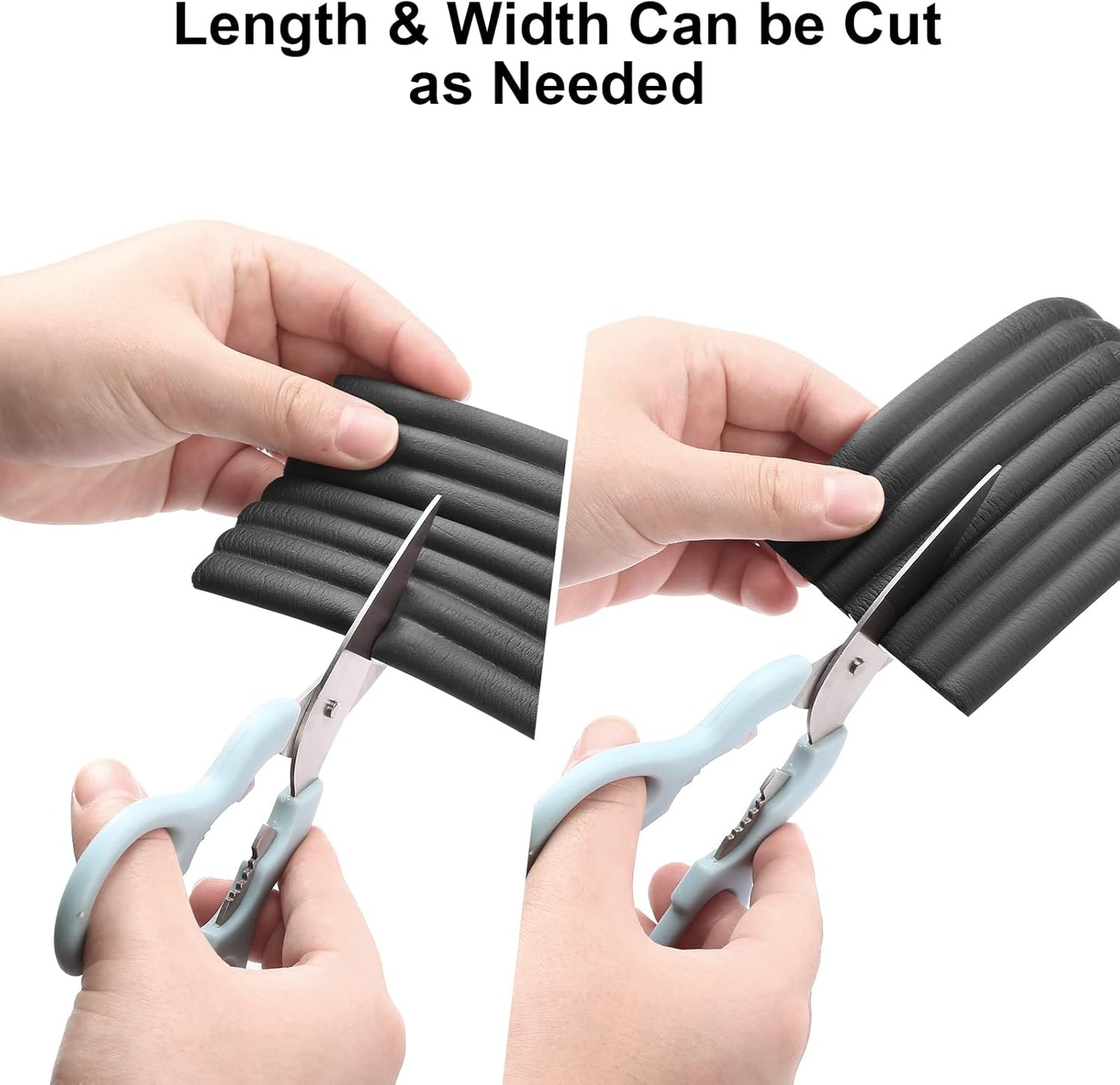 Upgrade Baby Proofing Edge Guards 6.6 ft Protector with 3M Adhesive Double Sided Tape,Extra-Wide Soft NBR Rubber Foam Padding,Furniture Safety Corner Edge Bumper Guard-Black