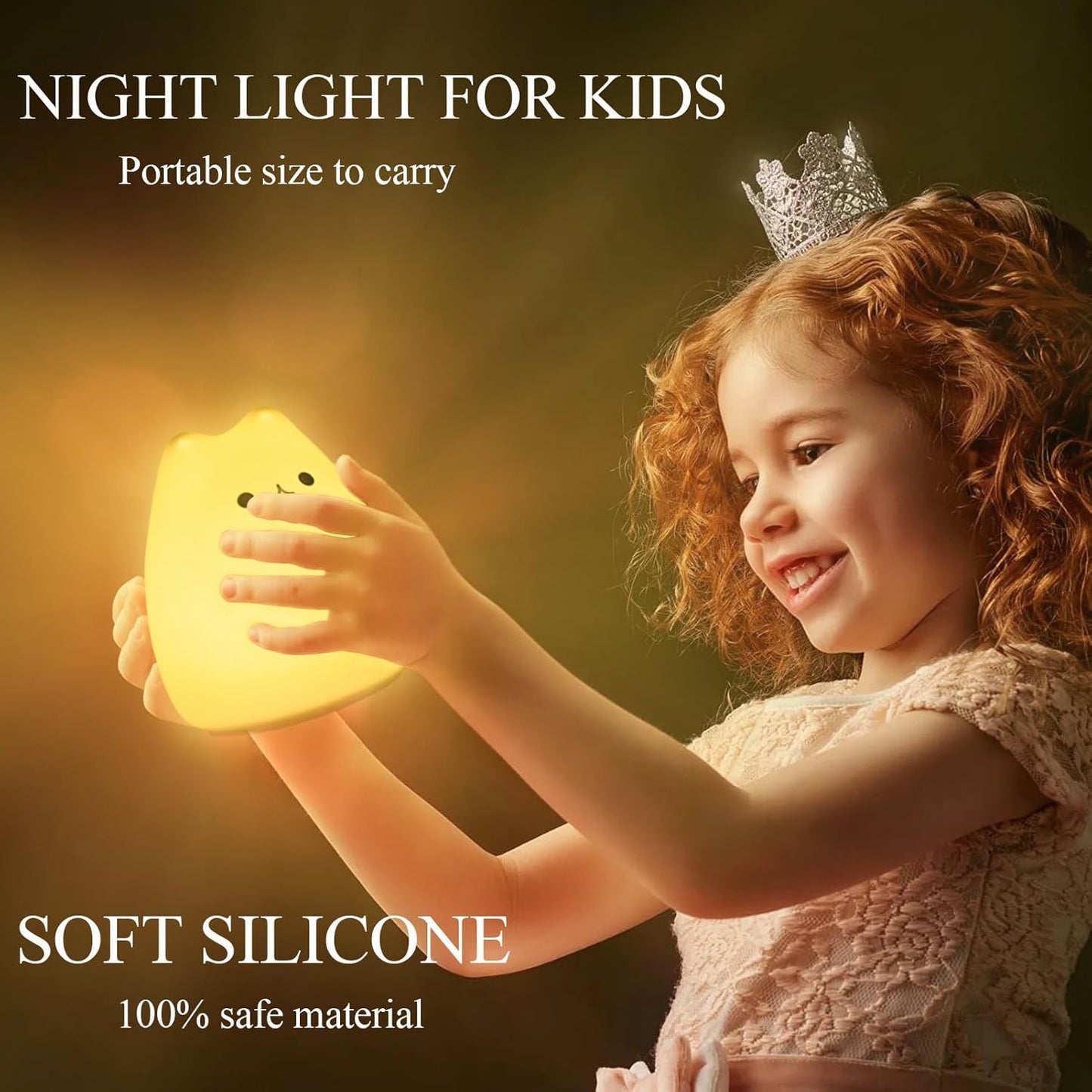 Cute Cat Lamp, Kitty Night Light for Girls Bedroom, Gifts for Women Teen Girls Kids Baby, Kawaii Lamp Nursery Nightlights Room Decor
