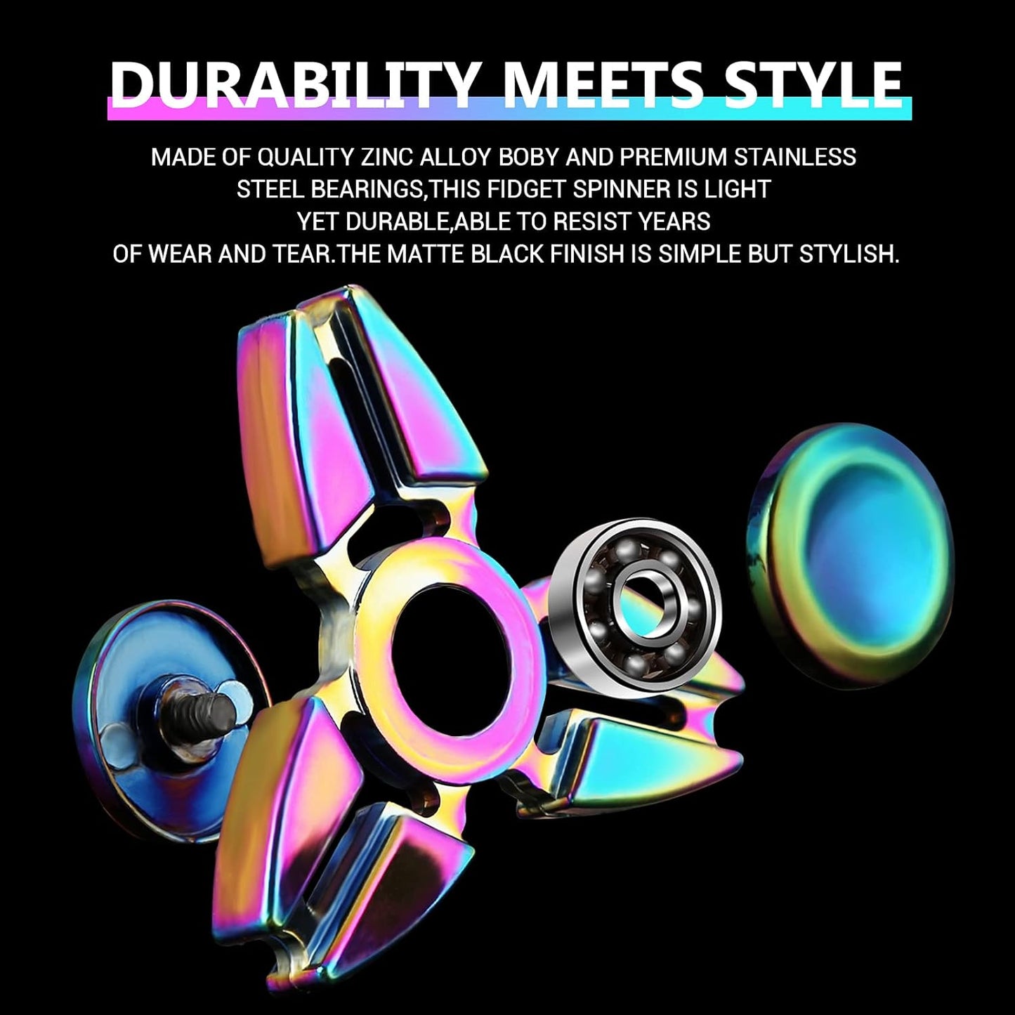 SCIONE Metal Fidget Spinner for Kid Adult,Sensory Hand Fidget Toy 7 Pack-Anxiety Toys Stress Relief Reducer-Party Favors,Return Gifts for kids Birthday,Goodie Bag Stuffers,Classroom Prizes
