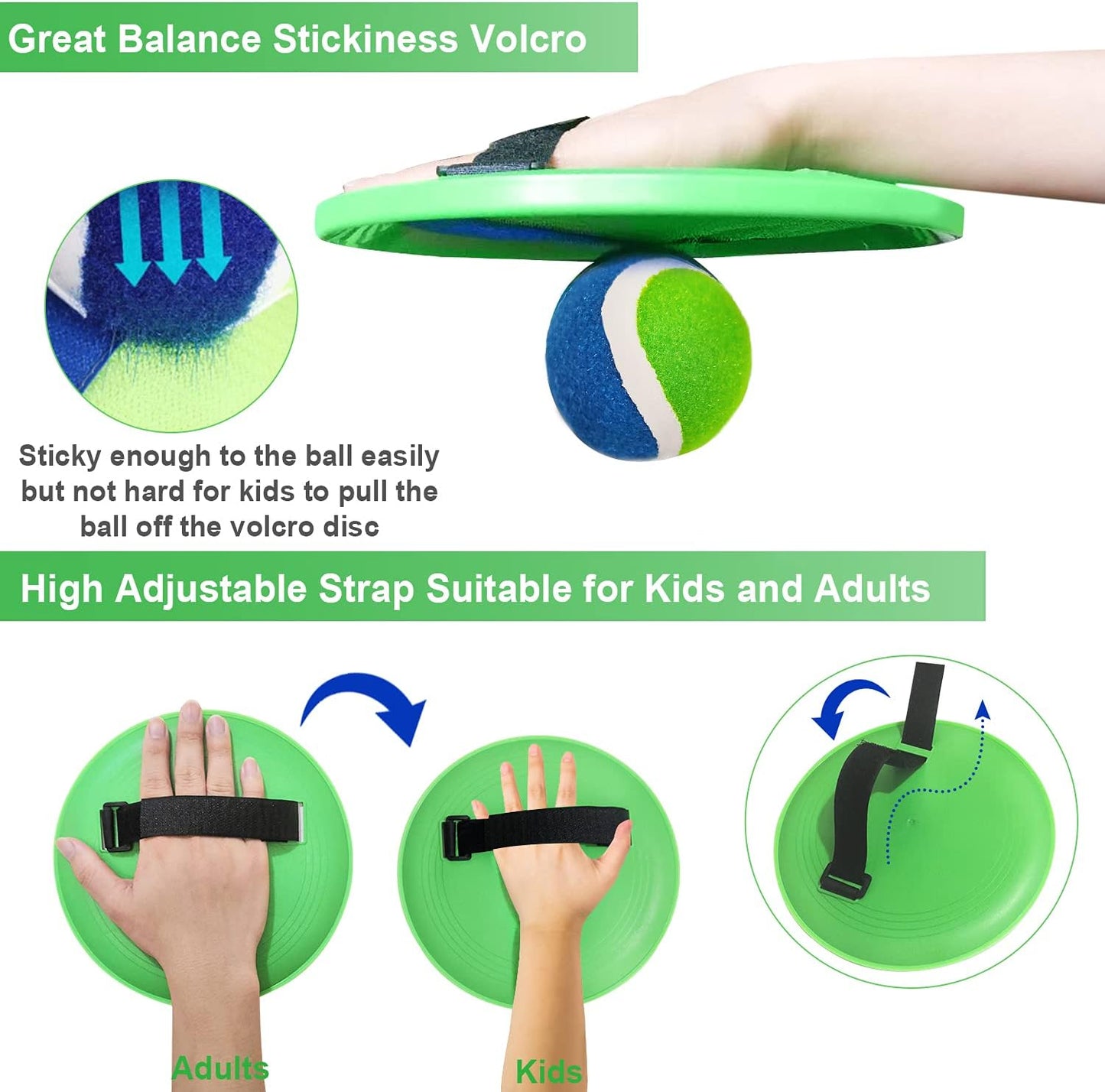 Jalunth Ball Catch Set Game Toss Paddle Beach Toys Back Yard Outdoor Games Pool Backyard Target Throw Sticky Mitt Set Age 3 4 5 6 7 8 9 10 11 12 Years Old Boys Girls Kids Easter Gifts Pink Blue 2 Pack